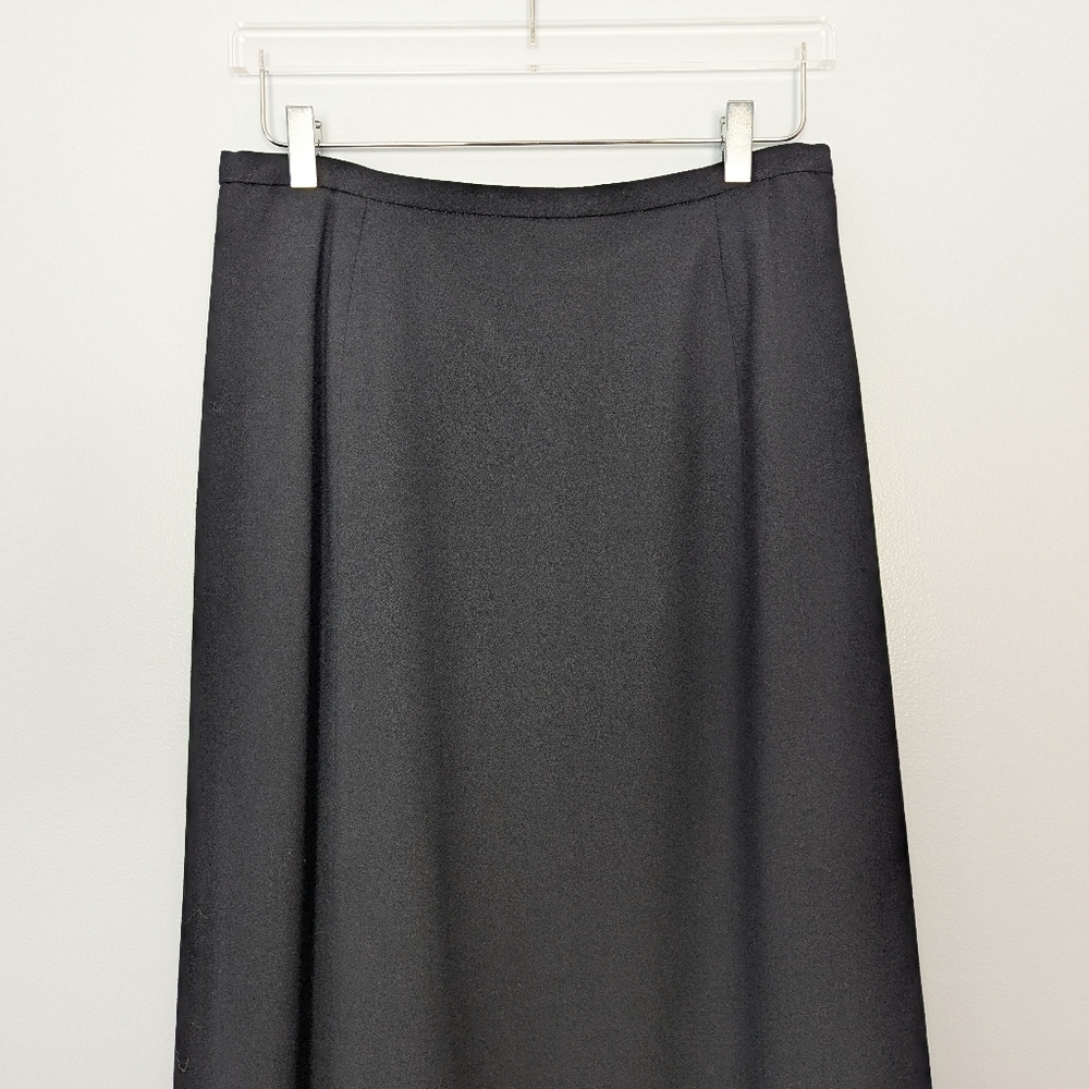 Talbots Vintage Black Wool Midi Shirt Women's 12 - Picture 2 of 8